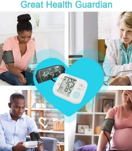 HEALTHKEEP Moniteur de pression artérielle intelligent pour le bras, Tensiomètre pour le bras à grand brassard, pour la surveillance de l’hypertension